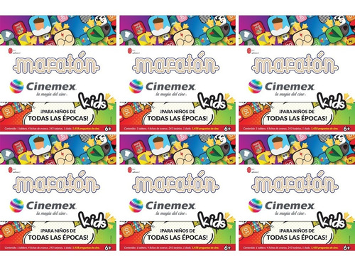 Maratón Cinemex Kids (caja Con 6 Piezas)