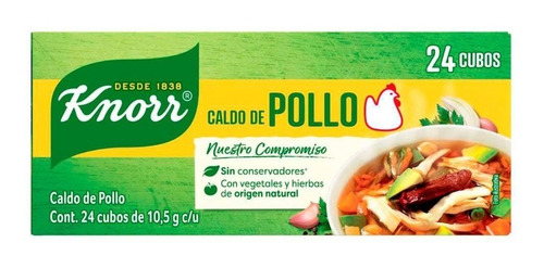 Knorr Caldo De Pollo Con 24 Cubos De 10.5g Cada Uno