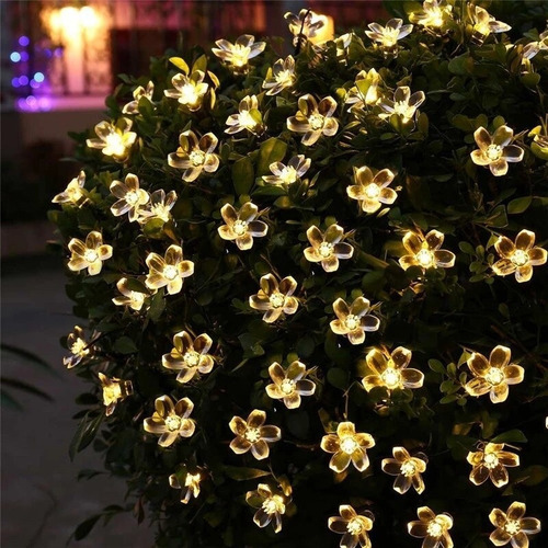 Série Solar De Luzes Solares, Flores Decorativas, Led, Natal