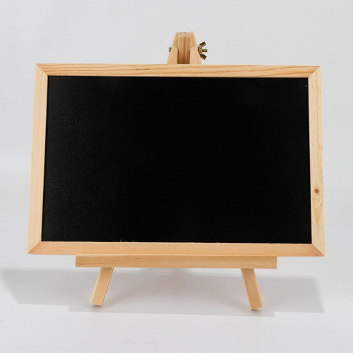 Placa De Quadro Negro De Madeira Com Suporte De Preto