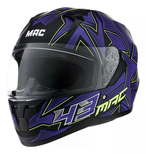 Casco Moto Integral Mac Speed Negro Mate Devotobikes Ls2 Ofi