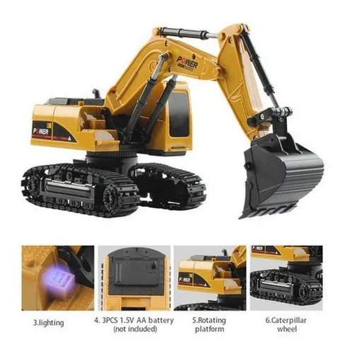 Máquina Tractora Excavadora Grande De Juguete Gigante Para N