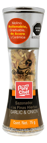 Sazonador White Sea Ajo, Cebolla Y Hierbas Con Molino 75g