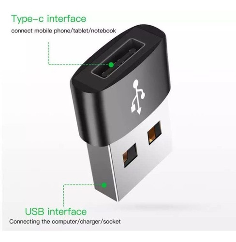 Paquete De 2 Adaptadores Usb-c Hembra A Usb Macho, Usb C A U
