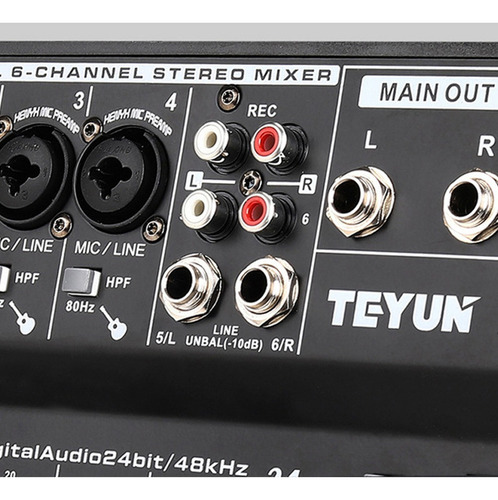 Aa Consola De Audio A6 6ch Protable Mini Mezclador Con