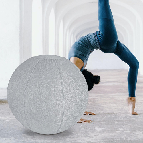 Pilates Ball Cover Portable Balance Ball Cover Gris 75 Cm