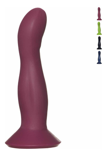 Prótese Dildo C/ Ventosa 19x4cm Consolo Maciço Curvo Charlie Cor Violeta