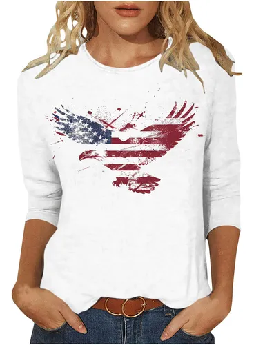 comprar Tops Estampado Para Mujer Conjunto 4 Julio 2 Dia 3 Blusa