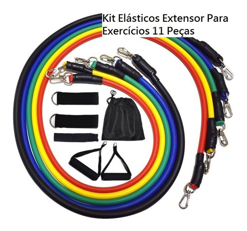 Imagem 1 de 4 de Elásticos P/ Exercícios De Resistência Academia Em Casa Top