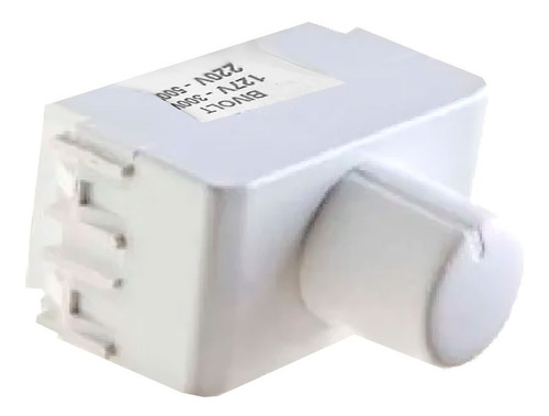 Imagem 2 de 6 de Dimer Rotativo Módulo Branco Bivolt Até 300/500w Thesi Roma