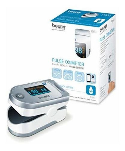 Imagen 2 de 8 de Oxìmetro Pulsioxímetro De Dedo Beurer Po60 Bluetooth | Sat