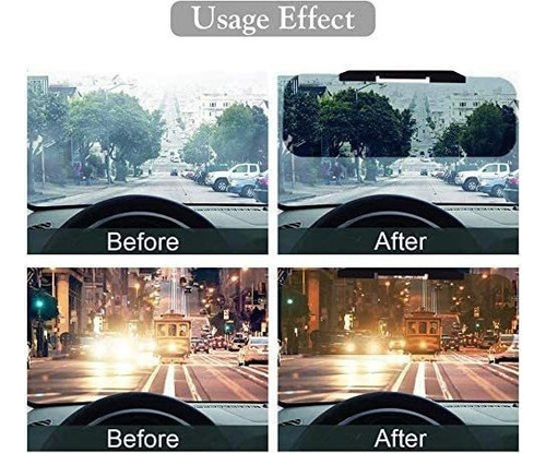 Visor Acrílico Hd De Día Y Noche Para Coche, Filtro Polariza