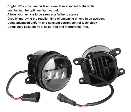 Fog Para Coche Led De Doble Color, 2 Unidades, 4 Pulgadas, 2