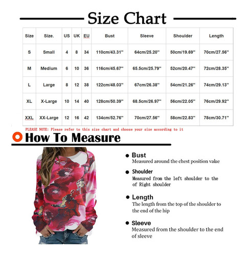 Camiseta Holgada De Manga Larga Estampada A La Moda Para Muj