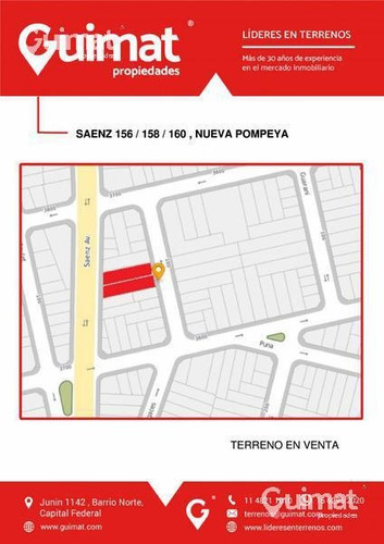 Imagen 2 de 11 de 21 Mts De Frente, Avenida Saenz, A Mts De Caseros, Lideres En Terrenos.
