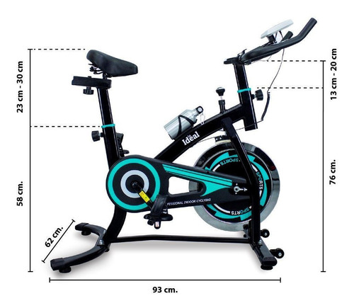 Imagen 5 de 10 de Bicicleta Spinning Fija Profesional Regulable Pulsómetro