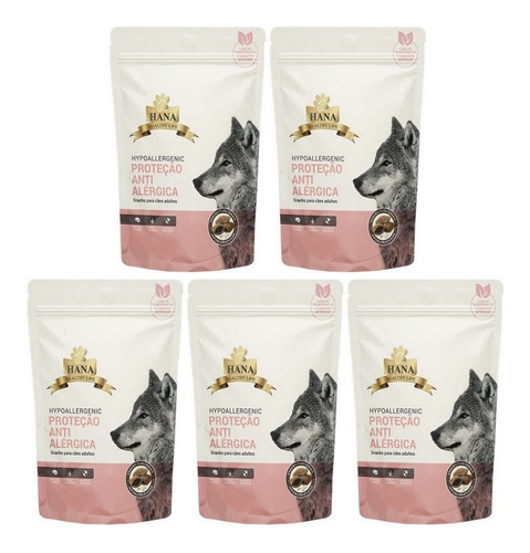 Petisco Para Cães Hana Hypoallergenic 65g Kit 5 Unidades