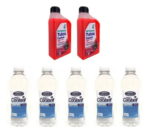 2 Aditivos Petronas Coolant Up+5 Litros Agua Desmineralizada
