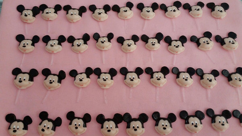 Mickey Para Decorar Doces. Material Biscuit. Pacote Com 50 U