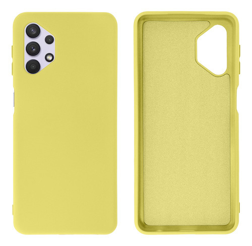 Capa Capinha Para Galaxy A32 5g Silicone Interior Aveludado Cor Lemon