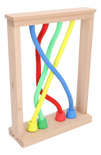 Juego De Anudar Cuerdas Para Niños, De Madera, Mejora El Pen