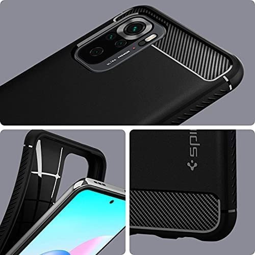 Imagen 4 de 8 de Funda Spigen Rugged Armor Para Redmi Note 10/note 10s Negra