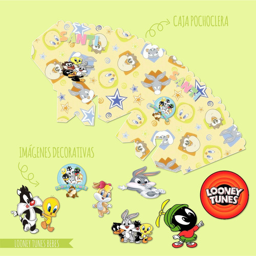 Looney Tunes Bebes Kit Cumpleaños Imprimible Editable Candy