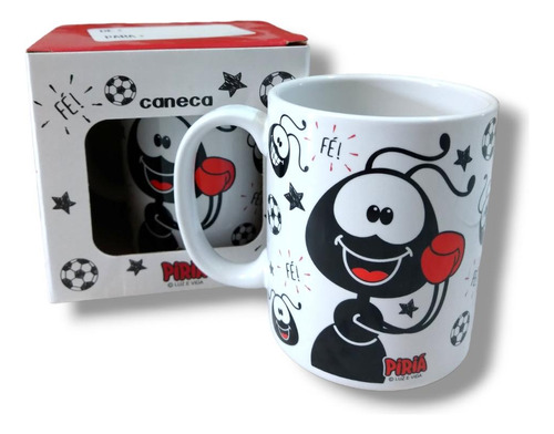 Caneca Turma Do Smilinguido Piriá De Porcelana 300ml Com Cx