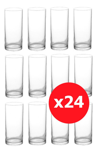 Vasos Jamaica 350 Ml Trago Largo Vidrio Rigolleau X 24 Unid Color Transparente