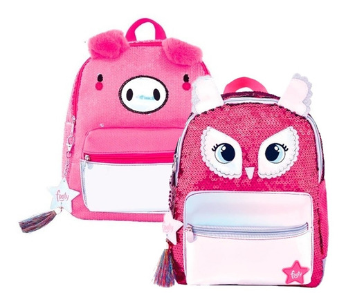 Mochila Footy Lentejuelas Lechuza Ct Plumitaa Fty2017