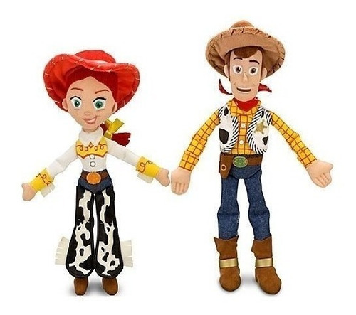 Bonecos 03 Pelúcias Woody Jessie E Buzz  Toy Story 45 Cm
