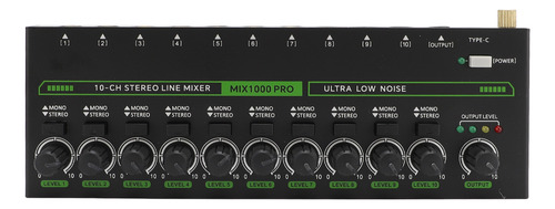 Mezclador De Sonido Estéreo Profesional Rgb De 10 Canales Pa