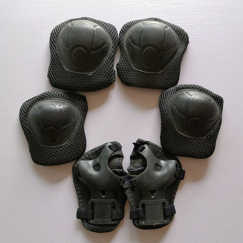 Juego C De 7 Cascos Para Niños Y Niñas, Rodilleras, Coderas
