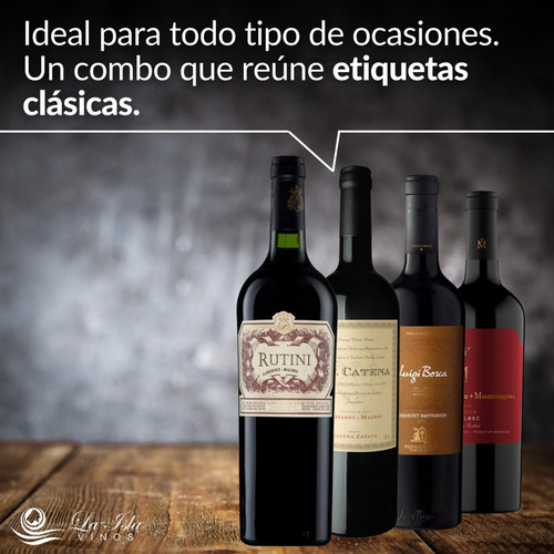 Imagen 2 de 10 de Vino Catena Zapata + Rutini + Luigi Bosca + Fabre Montmayou