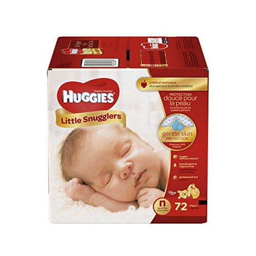 Pañales Huggies Little Snugglers, Del Recién Nacido, 72 Coun