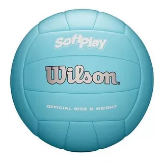 Pelota de voleibol de playa Wilson Avp Soft Play, color azul Soft Touch