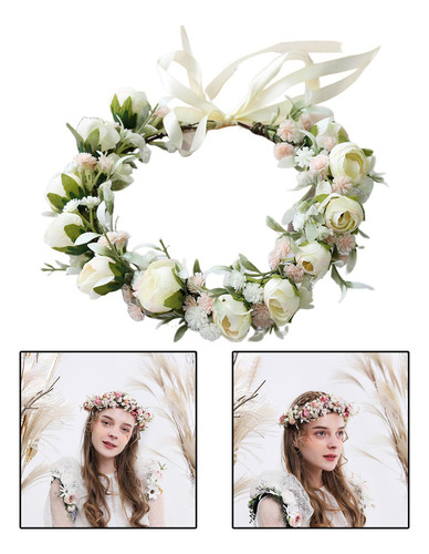 Diadema De Flores For Mujer Y Niña, Tocado De Corona Para