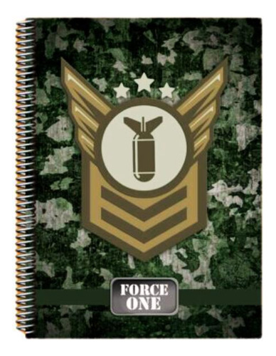 Caderno Espiral Force One 400 Folhas Com Arame Capa Dura