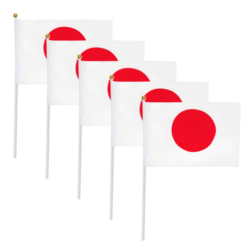 Mini Bandera Japón Fiesta, Mxjpf-001, 5pzas, Japón, 14x21cm, Jpminiflag