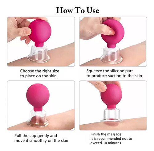 Copas De Masaje Faciales Rosas, De Silicona, Cómodas, Cómoda