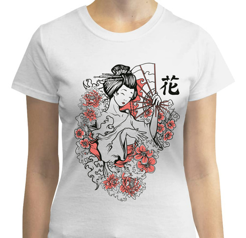 Playera Magic Geisha Estampada Arte Oriental Japón