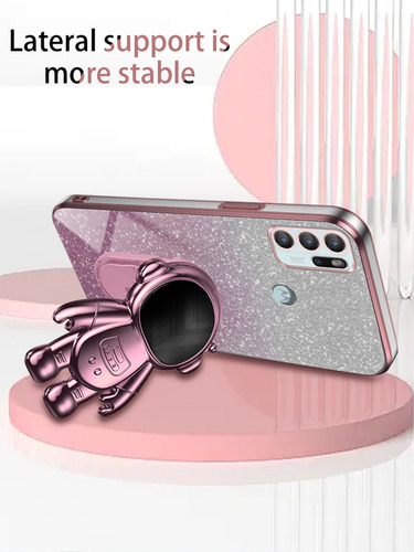 Bling Silicona Funda Case For Moto + Astronauta Soport