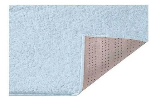 Par Tapete Quarto Infantil Lateral Cama 50x100 Macio - 2 Uni Desenho Do Tecido Azul Bebe
