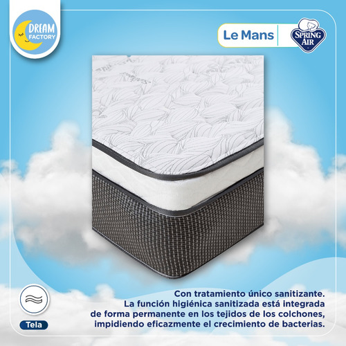 Imagen 6 de 10 de Spring Air Le Mans Colchón Matrimonial Confort Espuma Sfirme