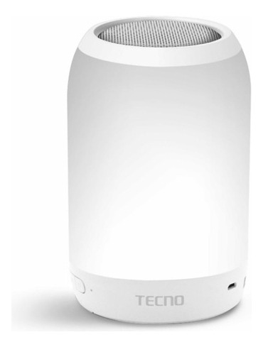 Parlante Portátil Tecno Square S2 Luces Led Bluetooth Color Blanco