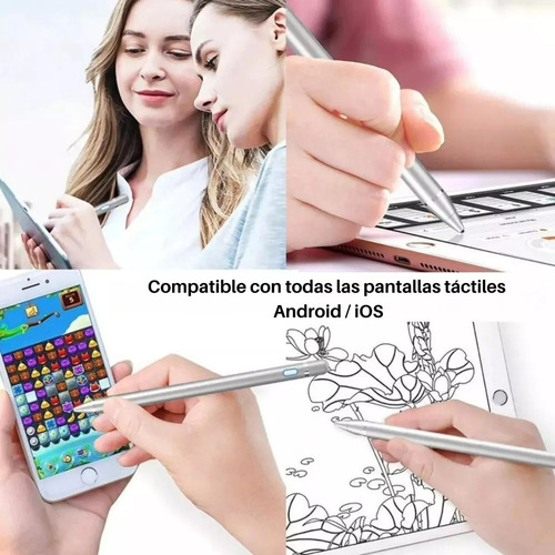 Lapiz Optico Stylus Argum Capacitivo Punta Fina Compatible Celular Tablet iPad iPhone Samsung Etc