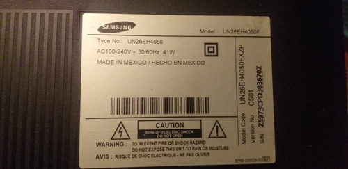 Televisor Con Pantalla Quebrada Marca Samsung Dañado (Usado)