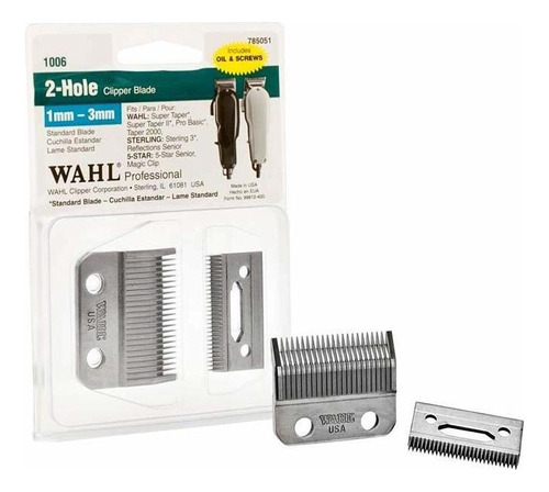 Wahl Professional 1 Mm  3 Mm 2 Hold Clipper Blade # 1006  Id
