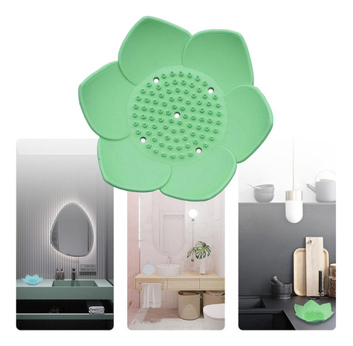 Jabonera Portátil Con Jabonera De Drenaje Jabonera Verde