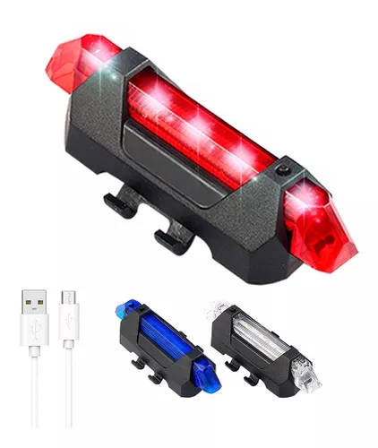 LUZ LED TRASERA BICICLETA USB 170 LUMENS